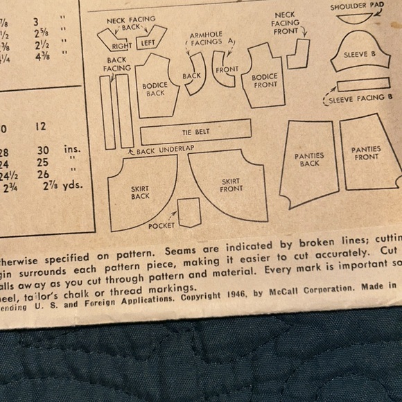 Vintage 1940’s McCall Sewing Pattern 6620 - Picture 6 of 6